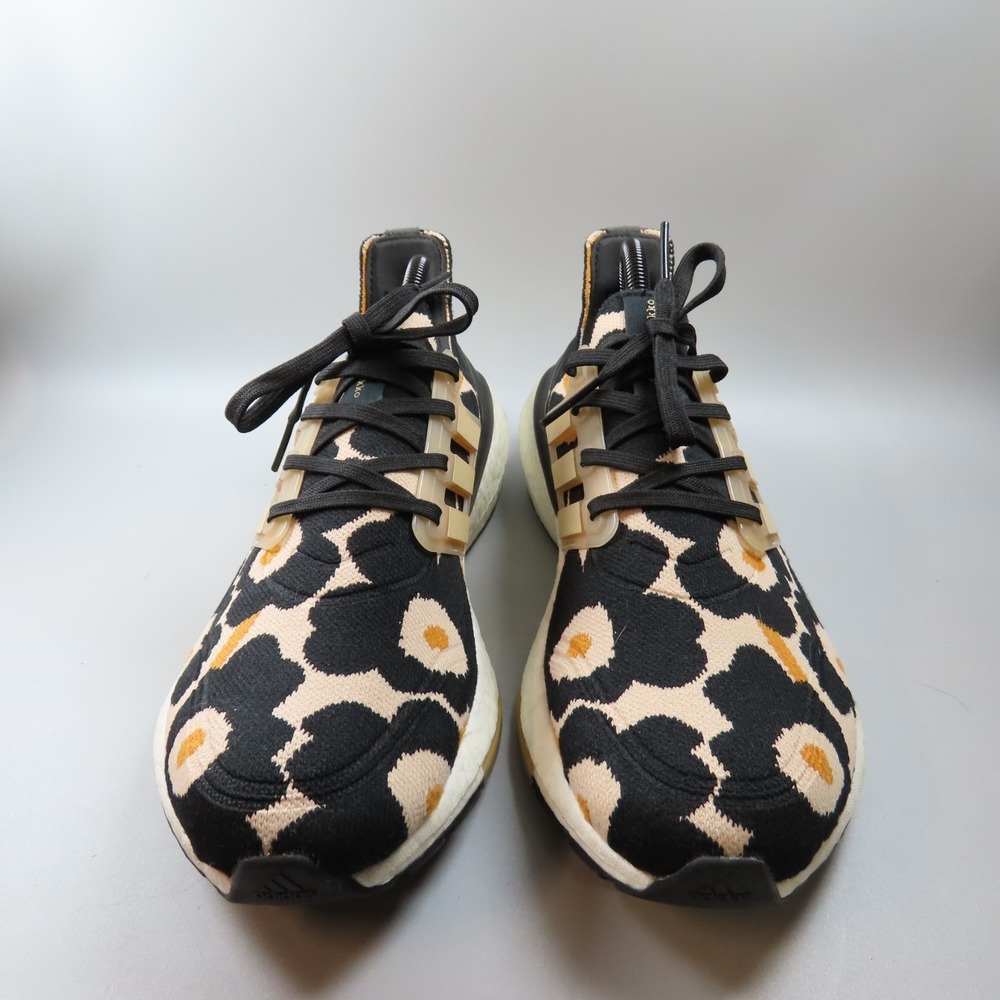 Adidas x Marimekko Unikko ULTRABOOST 21 Womens 8.5 Black Blush Gold Running - Picture 2 of 9